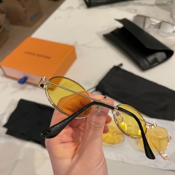 Sell In A Bundle — 3 Yellow and Green Sunglasses in Different Shapes of Lenses - Picture 6 of 12